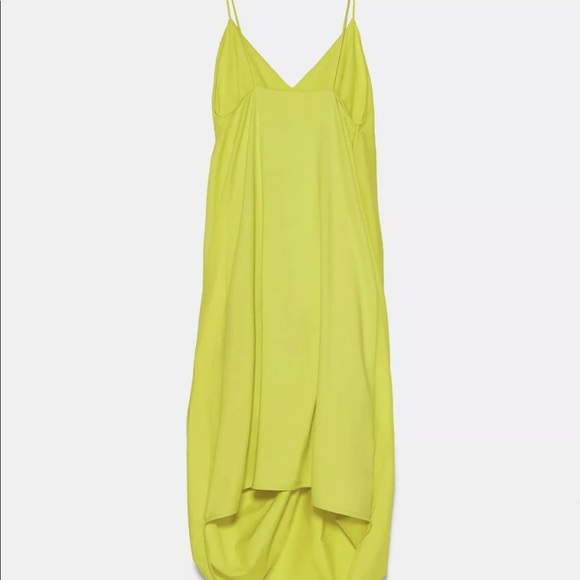 Zara neon lime green knotted dress NWT med - Picture 5 of 5